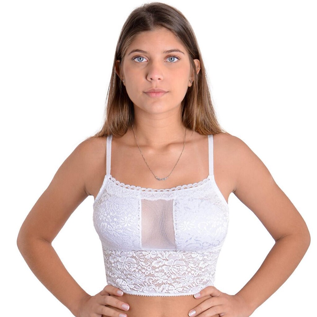 Sutiã cropped em renda Nayane Rodrigues