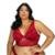 Sutiã Cropped Plus Size sem Bojo com Aro Jackie - Vermelho