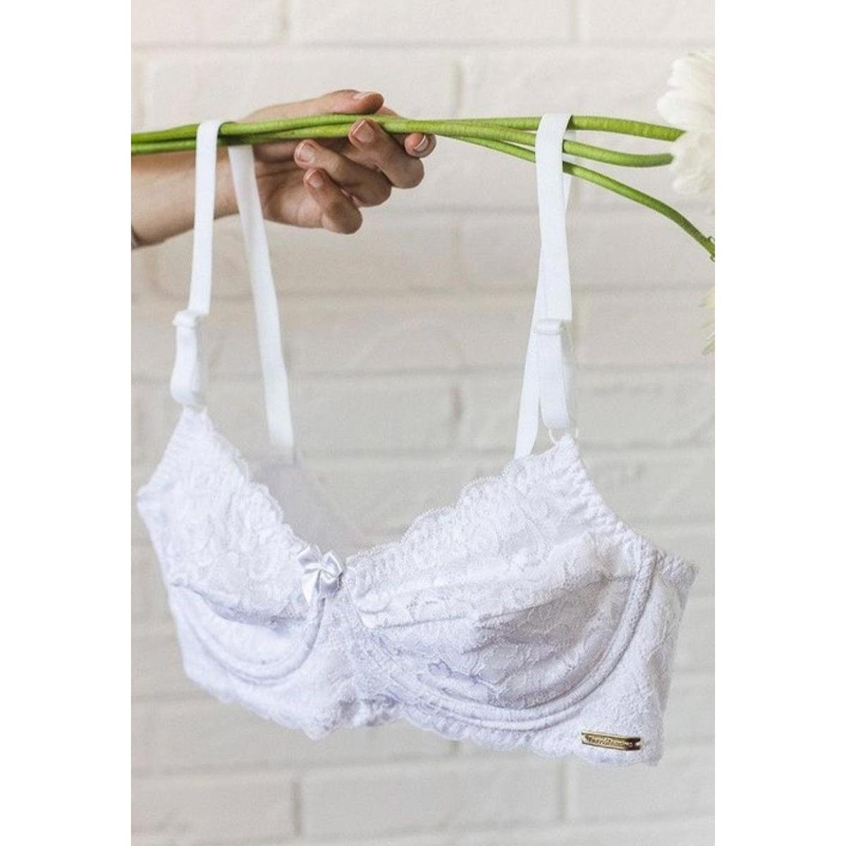 Sutiã de Renda Reforçado Soutien Sustentação Sem Bojo Com Aro - Branco é ruim? Sutiã de Renda Reforçado Soutien Sustentação Sem Bojo Com Aro - Branco é boa?