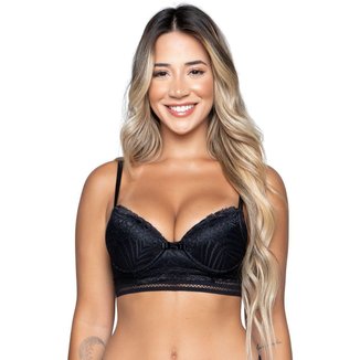 Sutiã Lingerie Com Elástico Serra e Mar Modas Básico Moda Intima