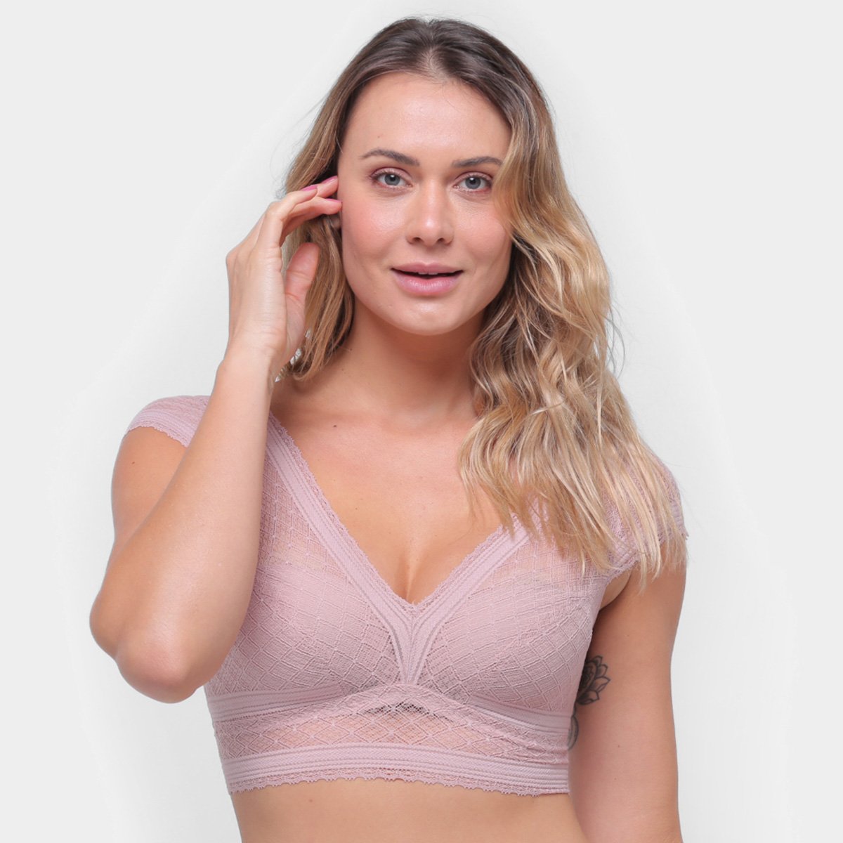 Sutiã Liz Bralette com Manga Feminino-81902 - Rosa é ruim? Sutiã Liz Bralette com Manga Feminino-81902 - Rosa é boa?