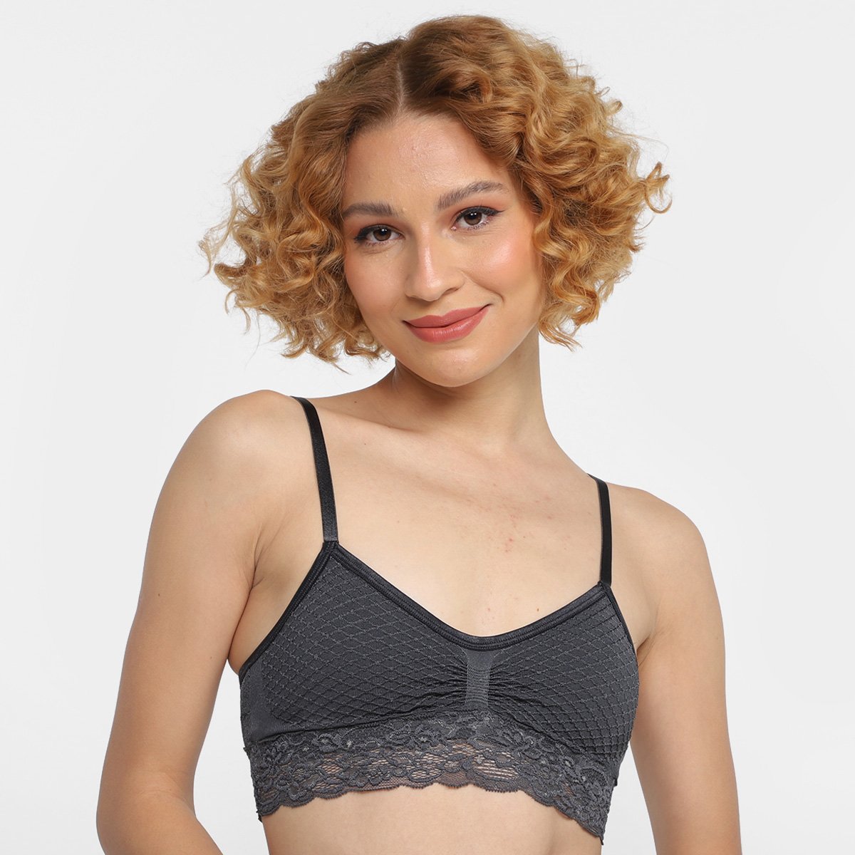 Sutiã Lupo Com Bojo Removível Em V Loba - Cinza Menor preço em Sutiã Lupo Com Bojo Removível Em V Loba - Cinza