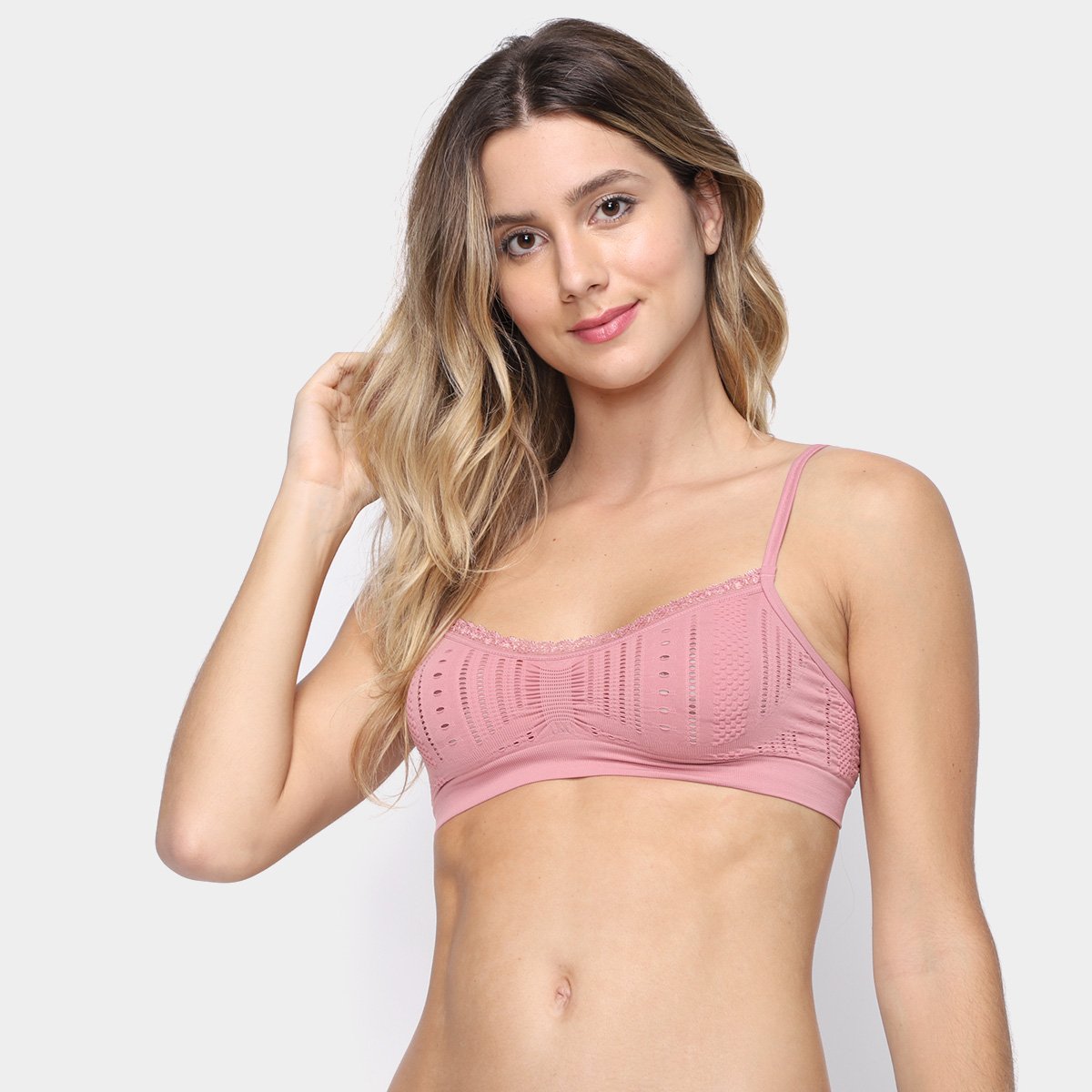 Sutiã Lupo Delicate Sem Costura - Rosa Menor preço em Sutiã Lupo Delicate Sem Costura - Rosa