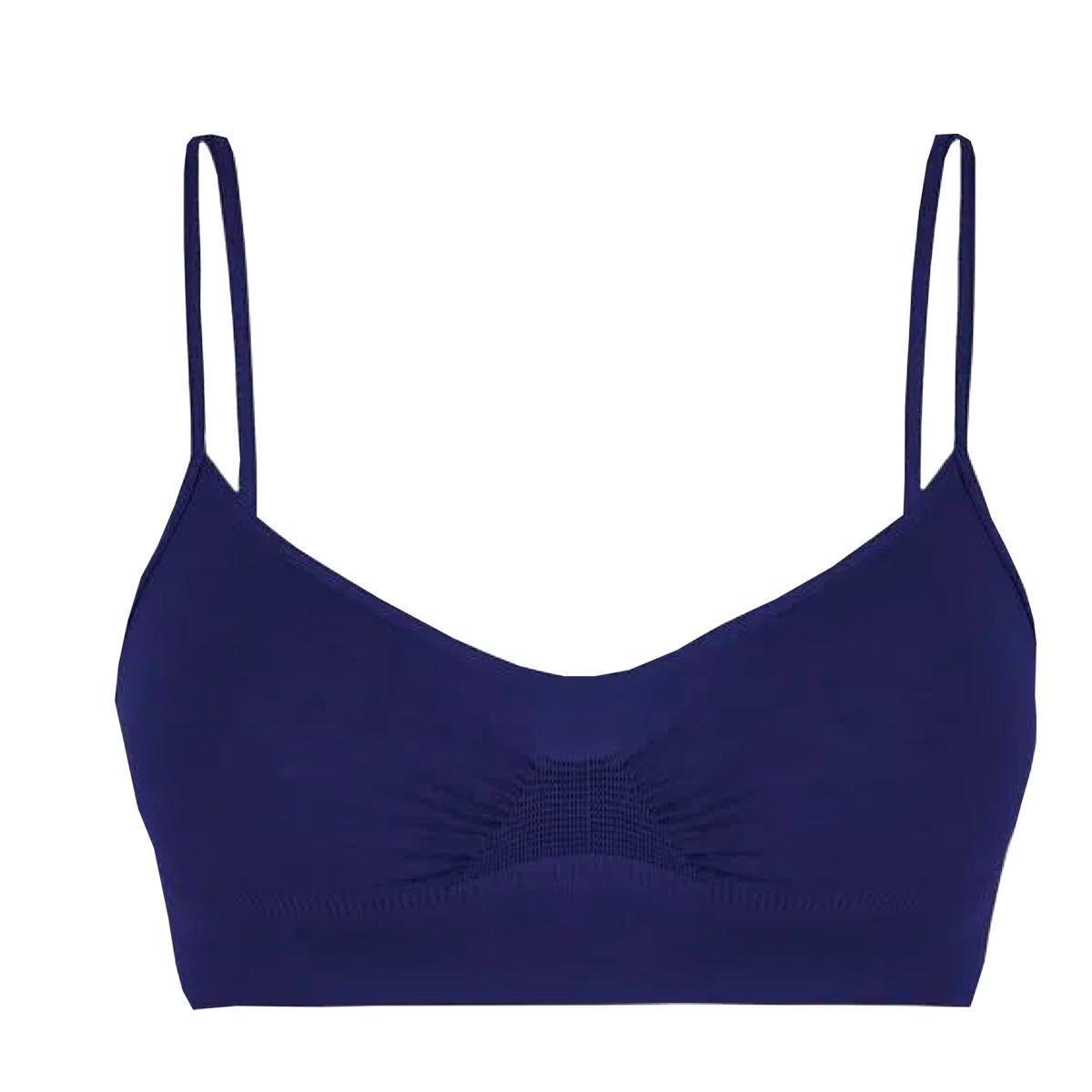 Sutiã Lupo Loba Básico Antimicrobial Sem Costura - Azul Menor preço em Sutiã Lupo Loba Básico Antimicrobial Sem Costura - Azul