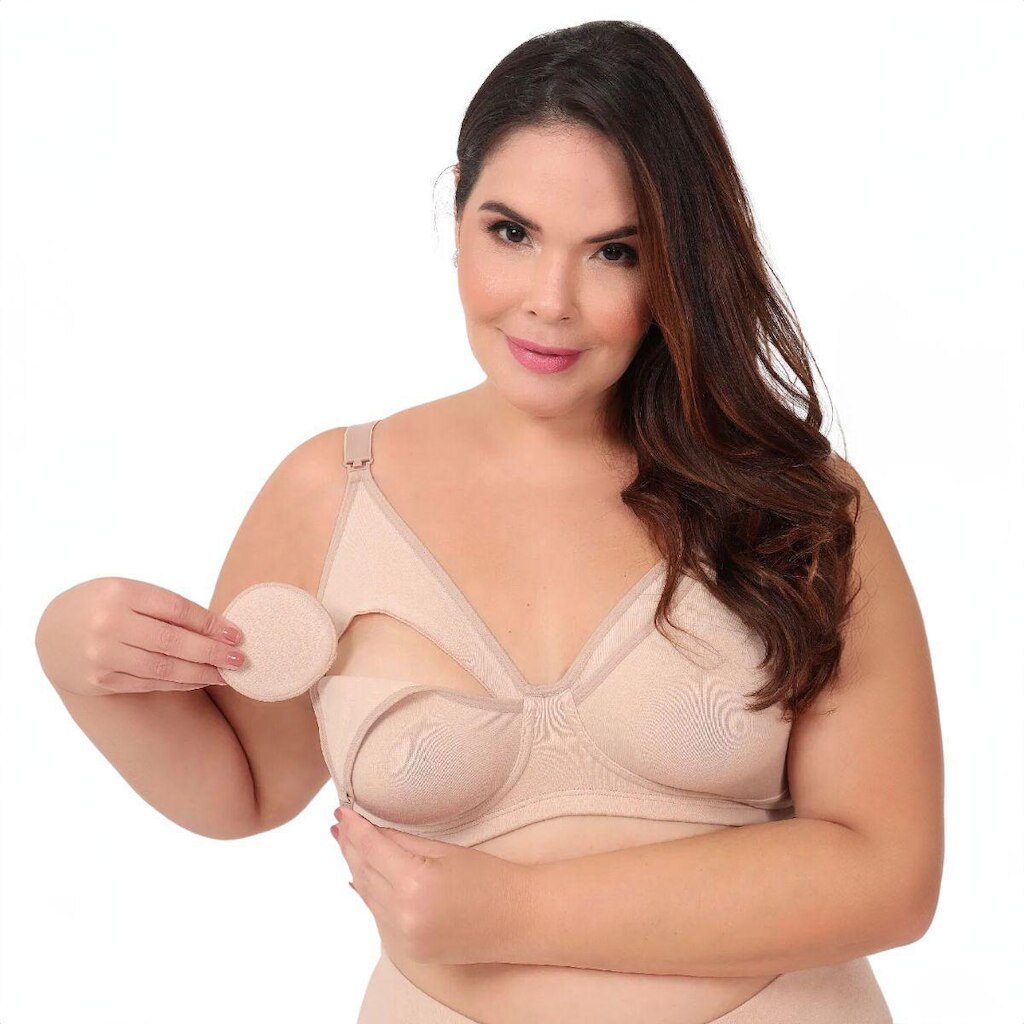 Sutiã Plus Size de Amamentação Com Bojo Triãngulo Em Algodão Santa Passion