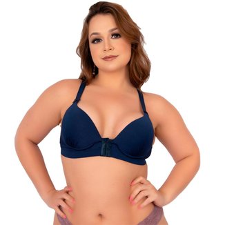 Sutiã Plus Size Reforçado Nadador Serra e Mar Básico Íntima Liso