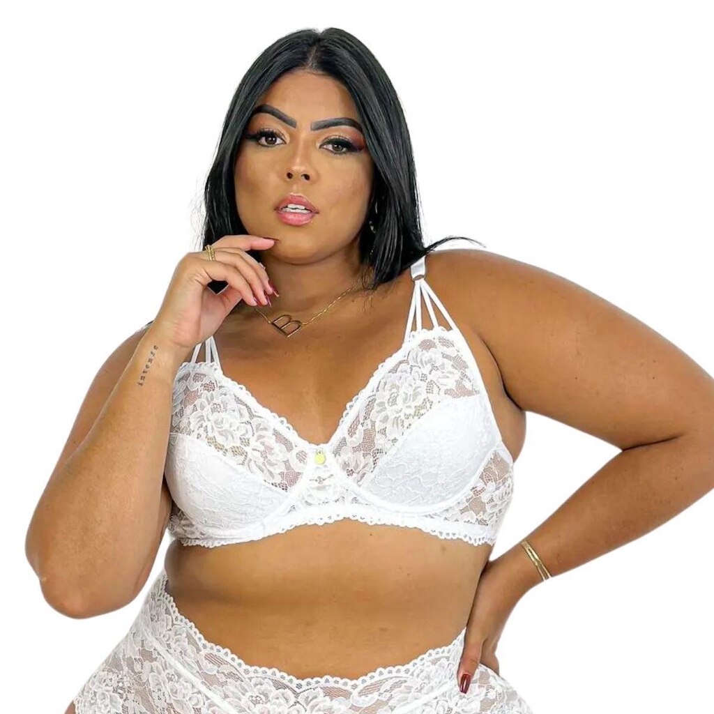 Sutiã Plus Size sem bojo com aro tiras Jackie