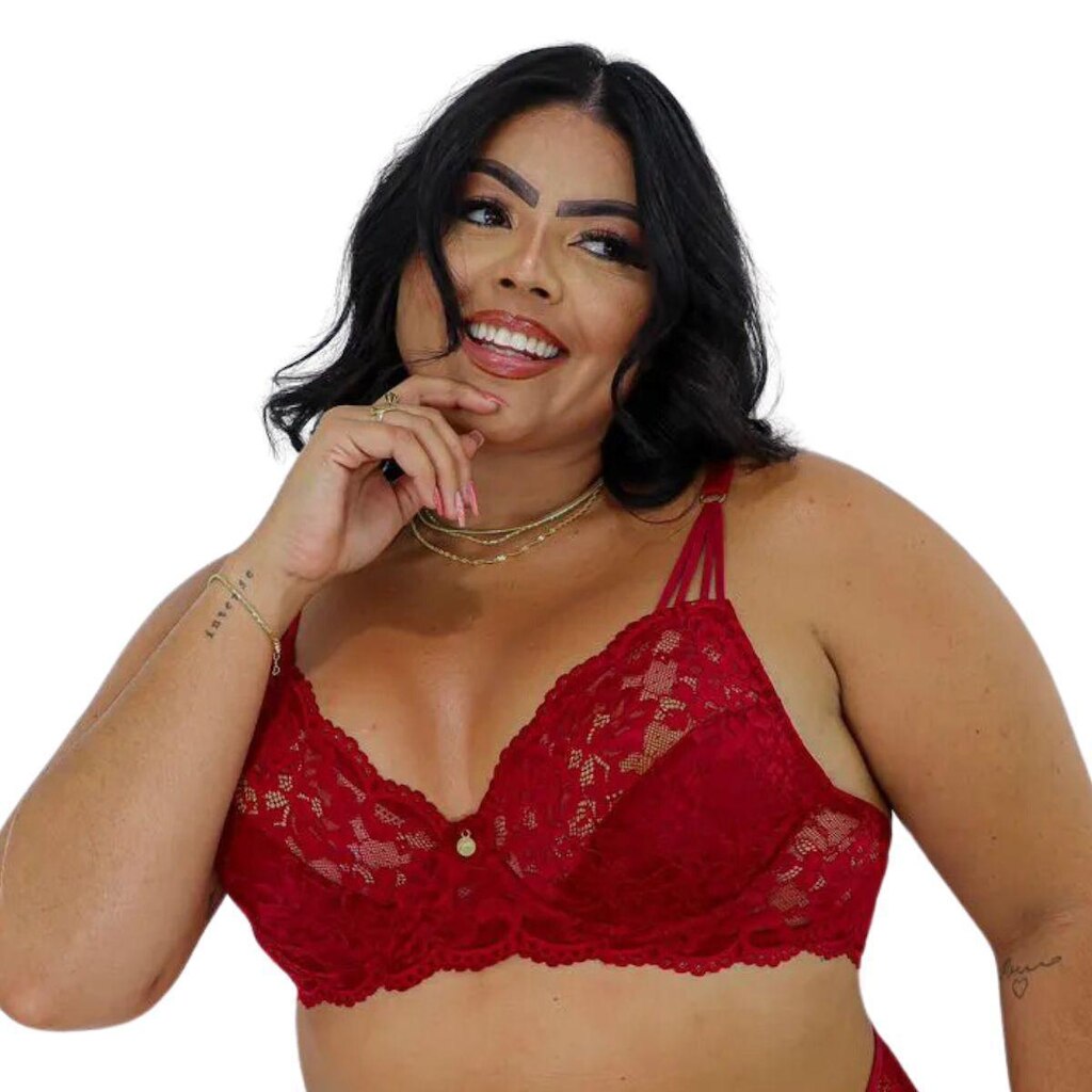 Sutiã Plus Size sem bojo com aro tiras Jackie