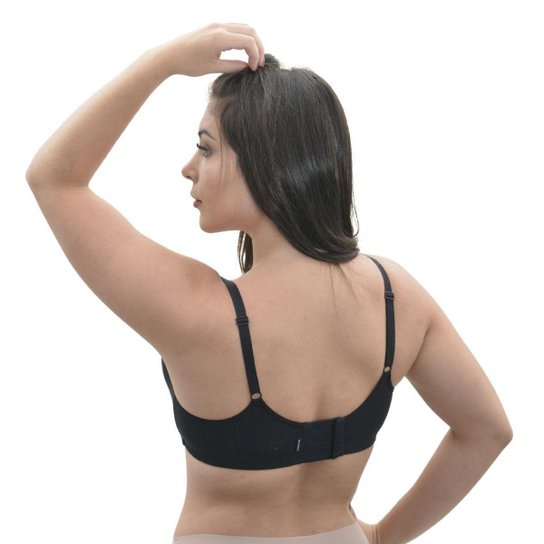 Sutiã Top Algodão Com Bojo Soft Com Aros Realce Econfort