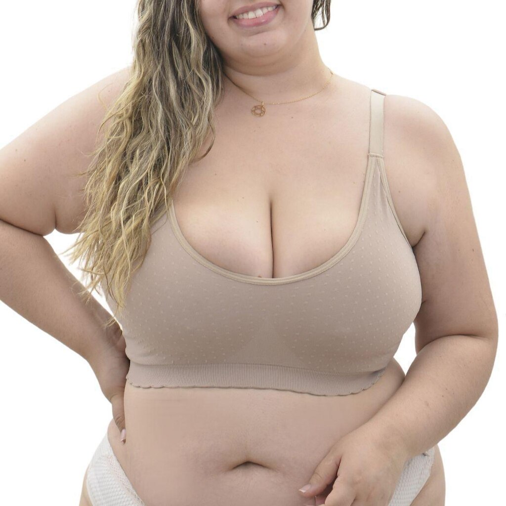 Sutiã Top Poá Plus Size Sem Bojo Trifil
