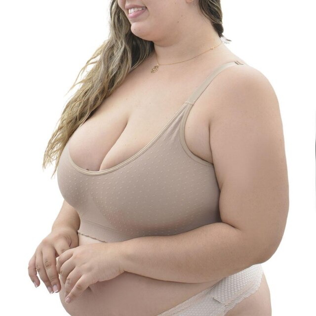 Sutiã Top Poá Plus Size Sem Bojo Trifil