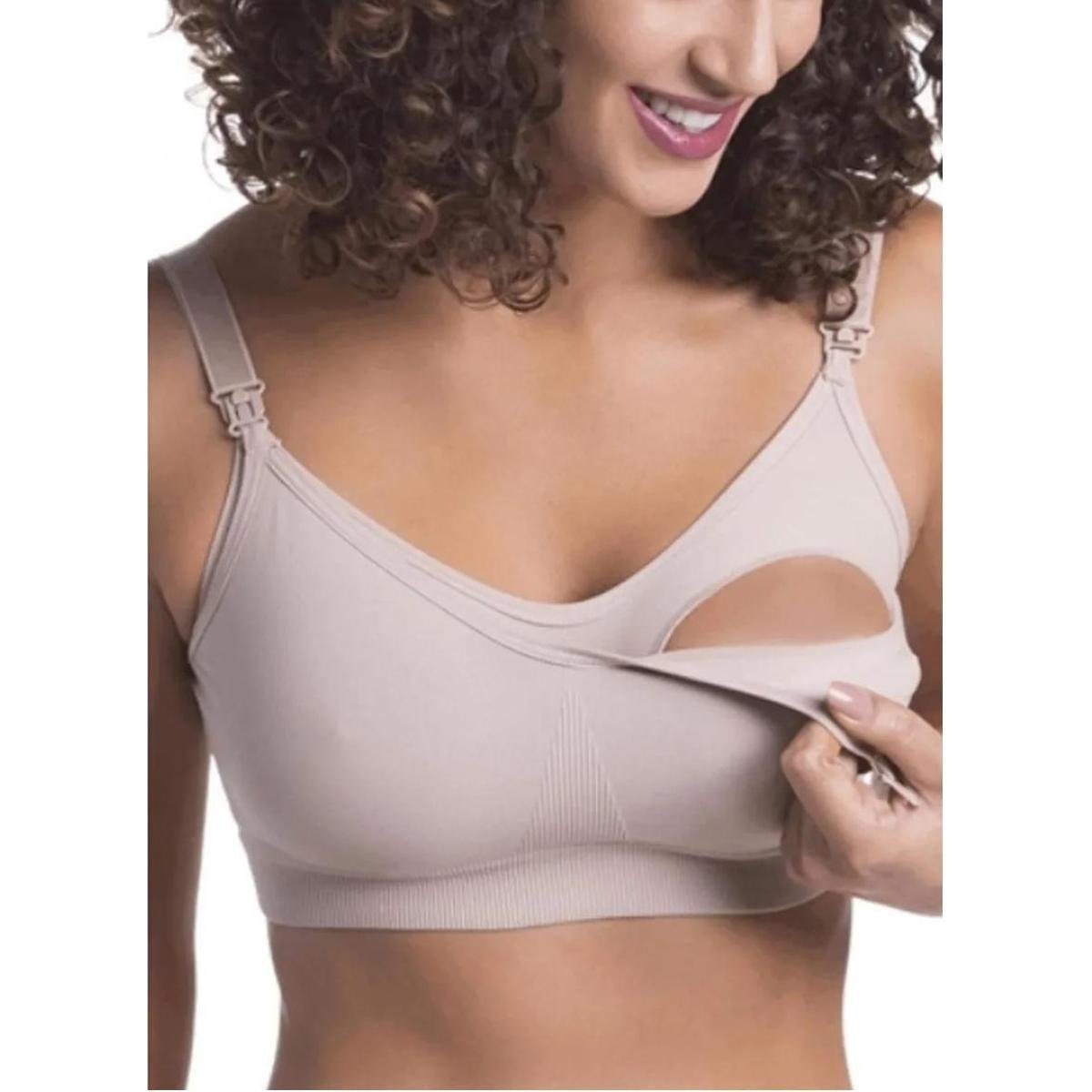 Sutiã Trifil Amamentação Sem Costura - Macadamia Menor preço em Sutiã Trifil Amamentação Sem Costura - Macadamia