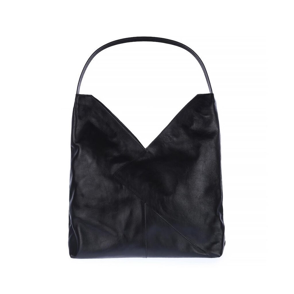 Suzana - Bolsa Feminina Preta Grande de Ombro Alça Longa Estilo Hobo Damannu