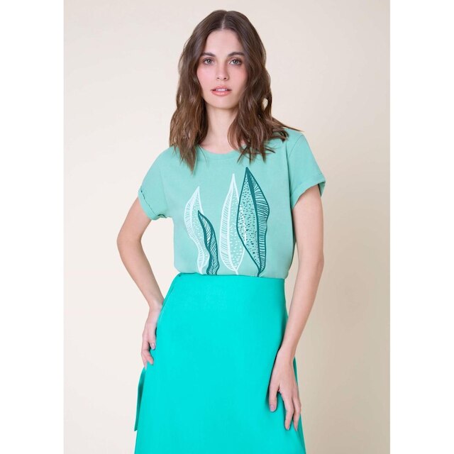 T-shirt 4 Folhas Verde claro P