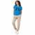 T-Shirt baby look blusas femininas estampa dragão - Azul