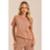 T-SHIRT DOCE TRAMA FEMININA REF:106363 - Marrom