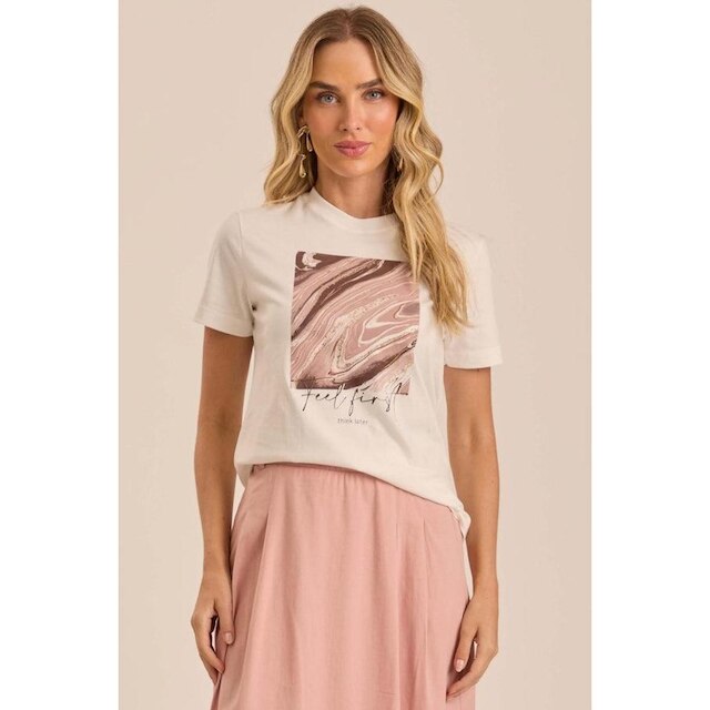 T-SHIRT DOCE TRAMA FEMININA REF:106394