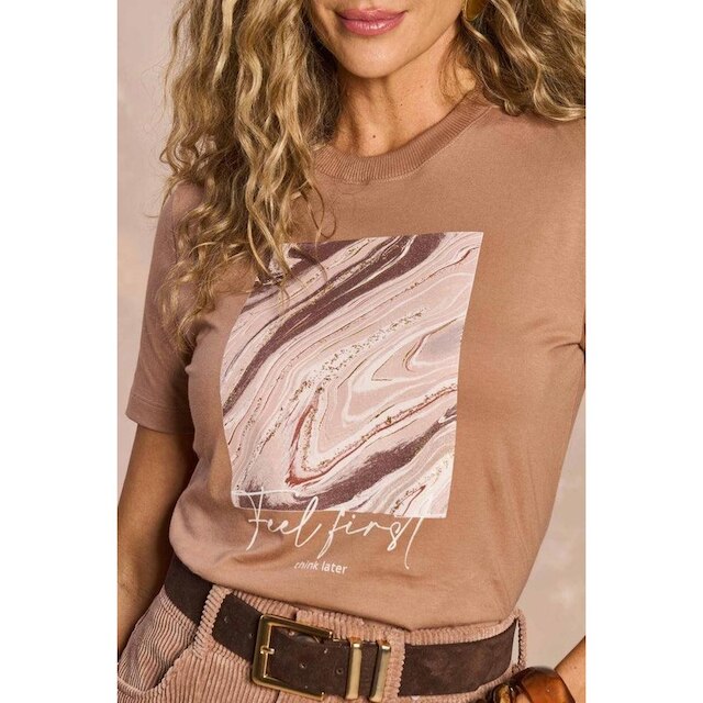 T-SHIRT DOCE TRAMA FEMININA REF:106394