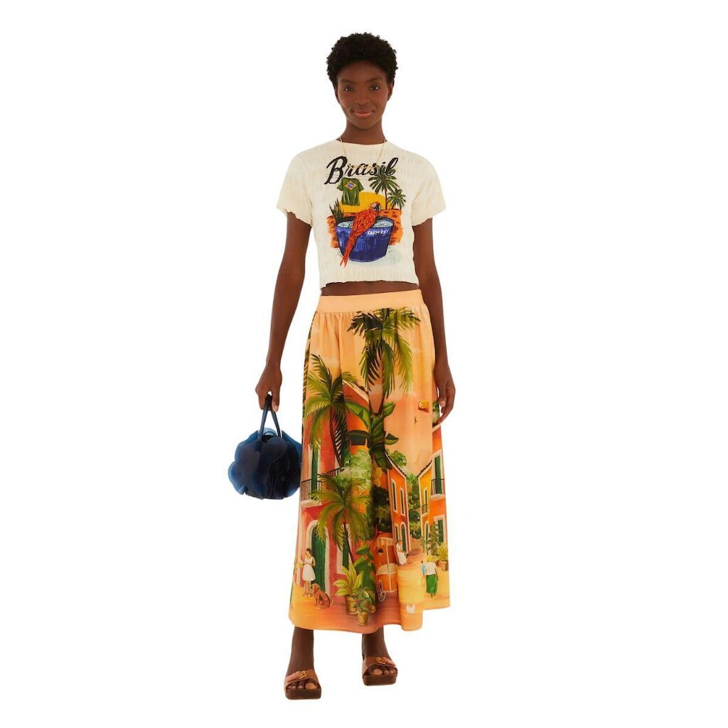 T-Shirt Farm Rio Malha Especial Arara Brasil