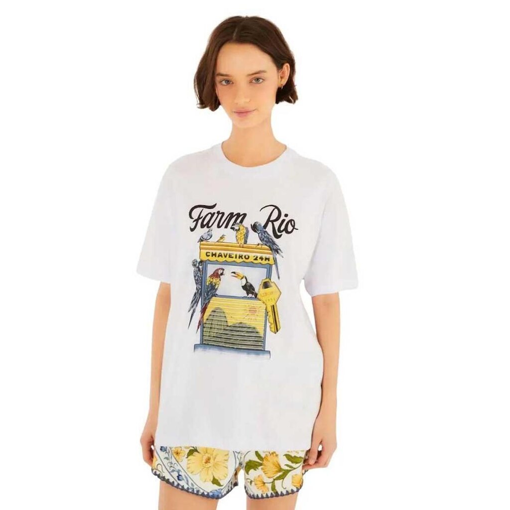 T-shirt Farm Rio Média Chaveiro