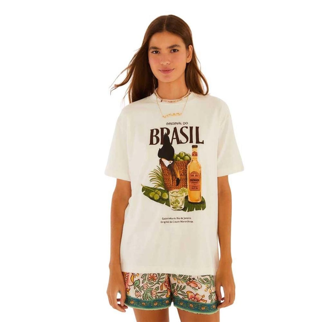 T-Shirt Farm Rio Media Estampa Cesto De Limões