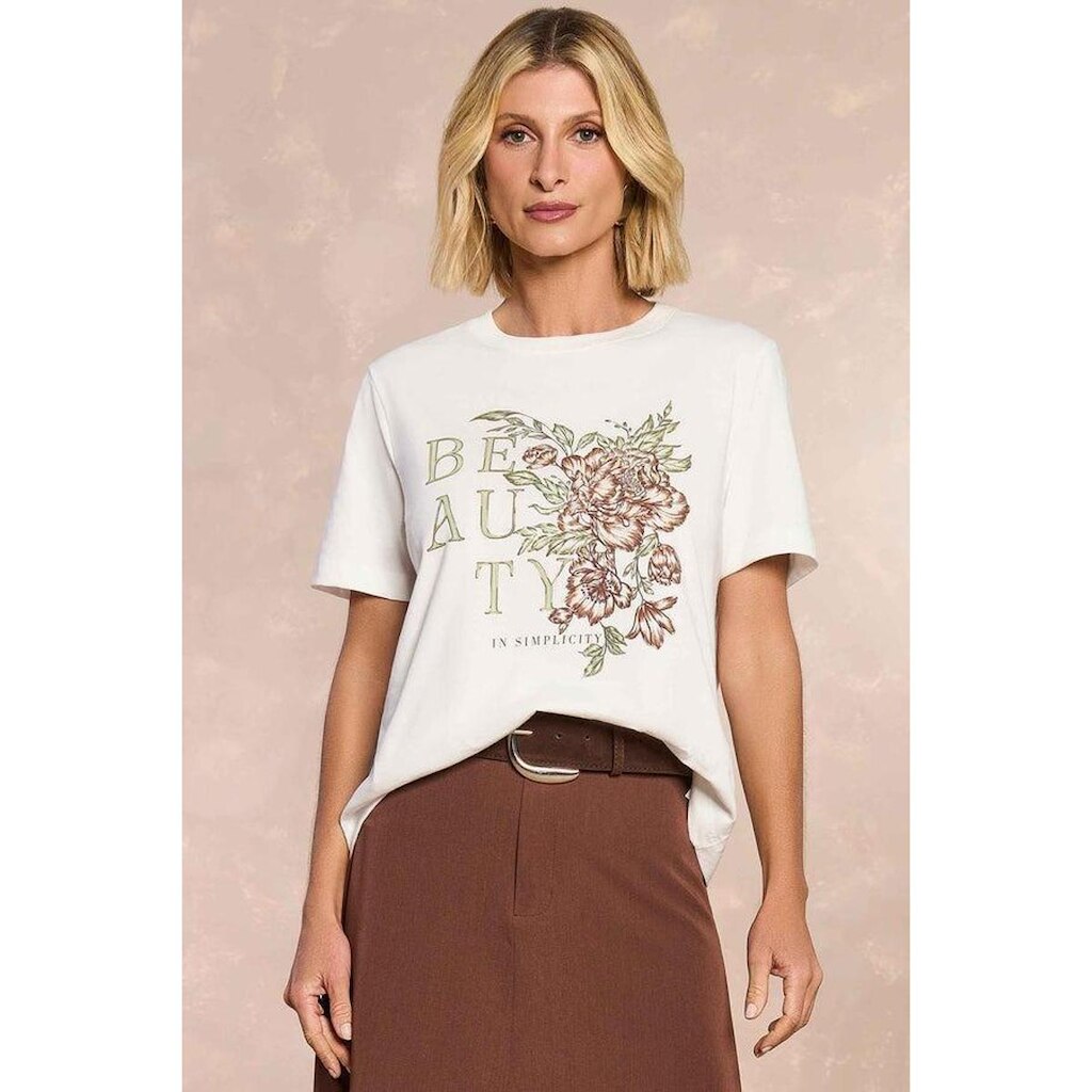 T-SHIRT FEMININA DOCE TRAMA REF:106408