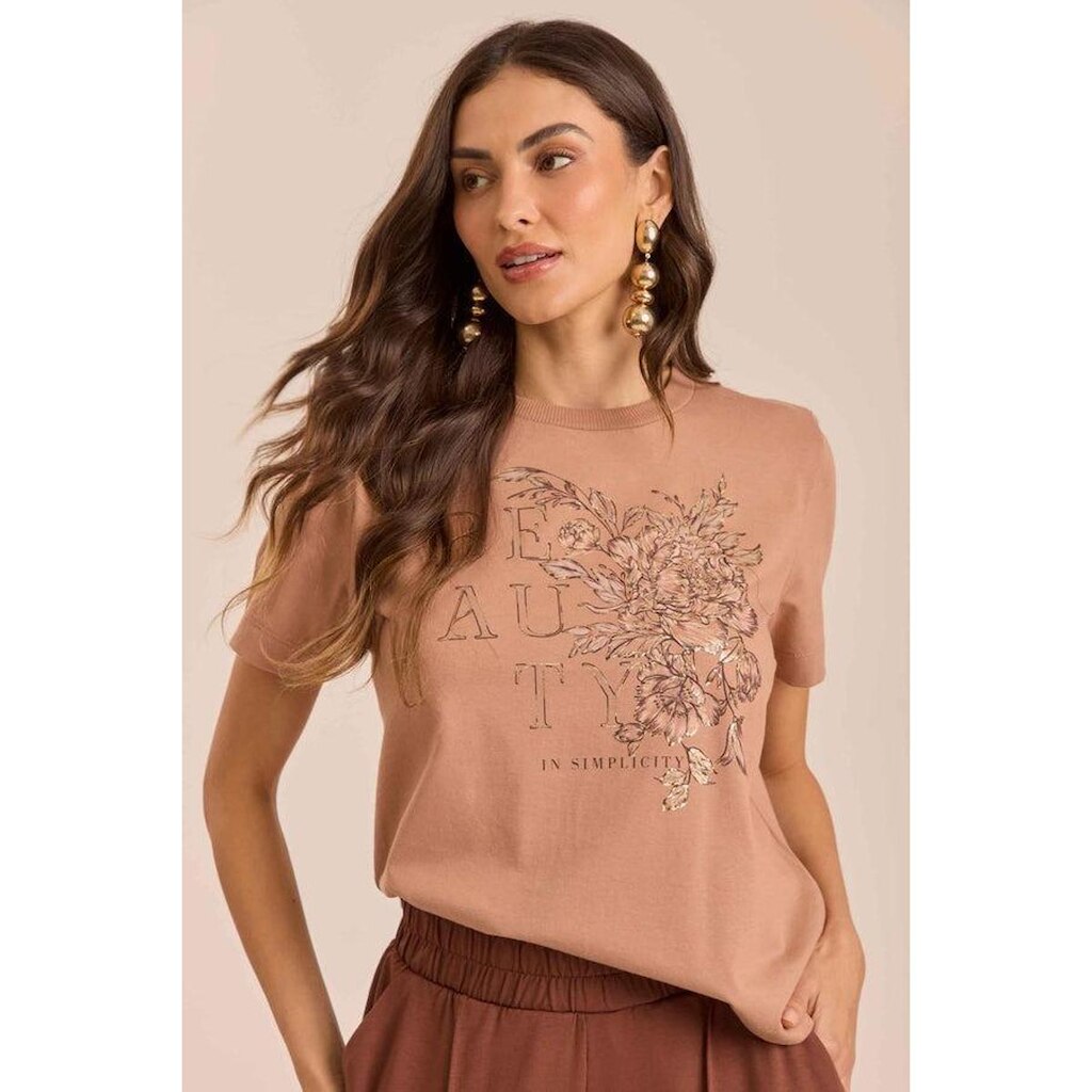 T-SHIRT FEMININA DOCE TRAMA REF:106408