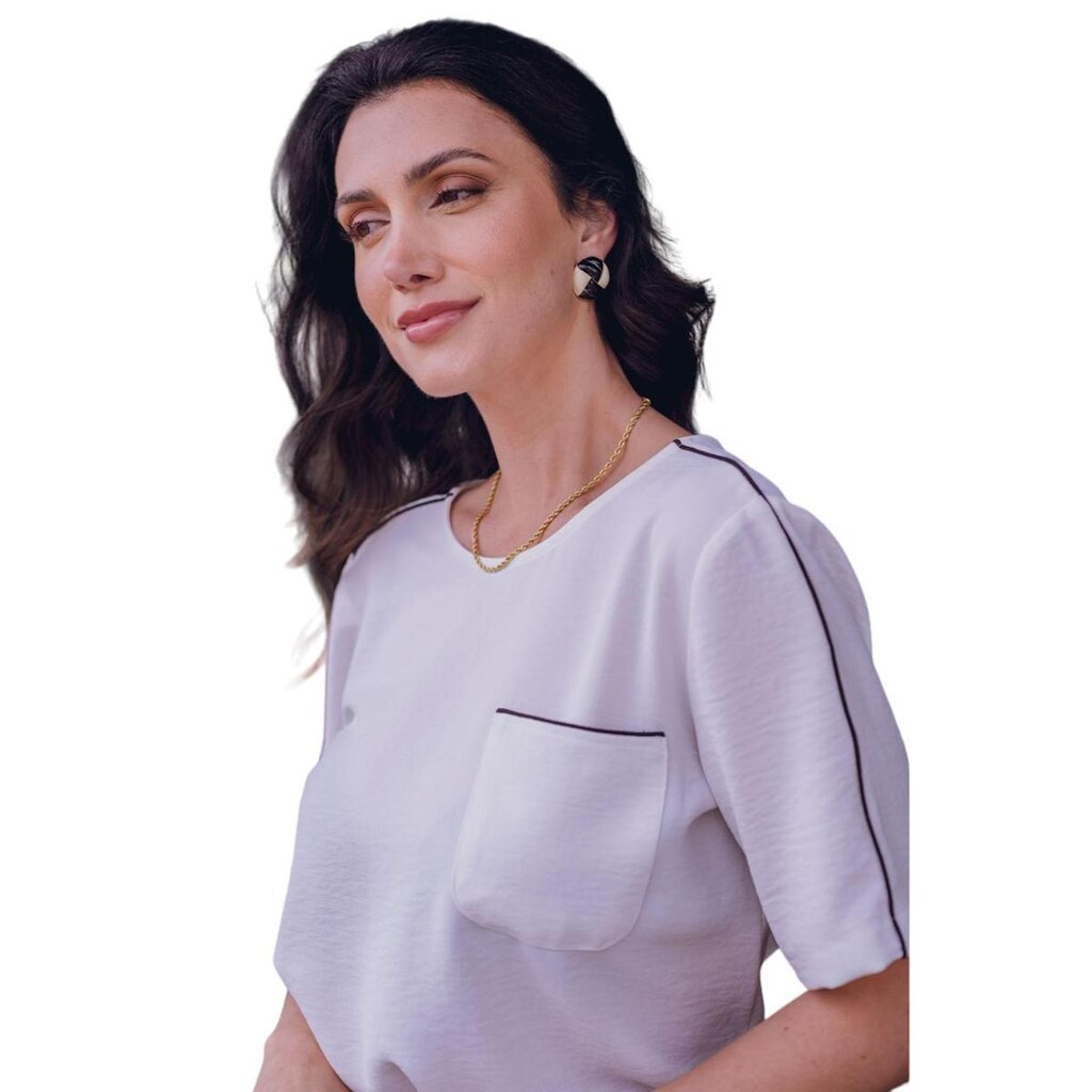 T-Shirt Lisa Matuta Essencial Branco Tam. 42