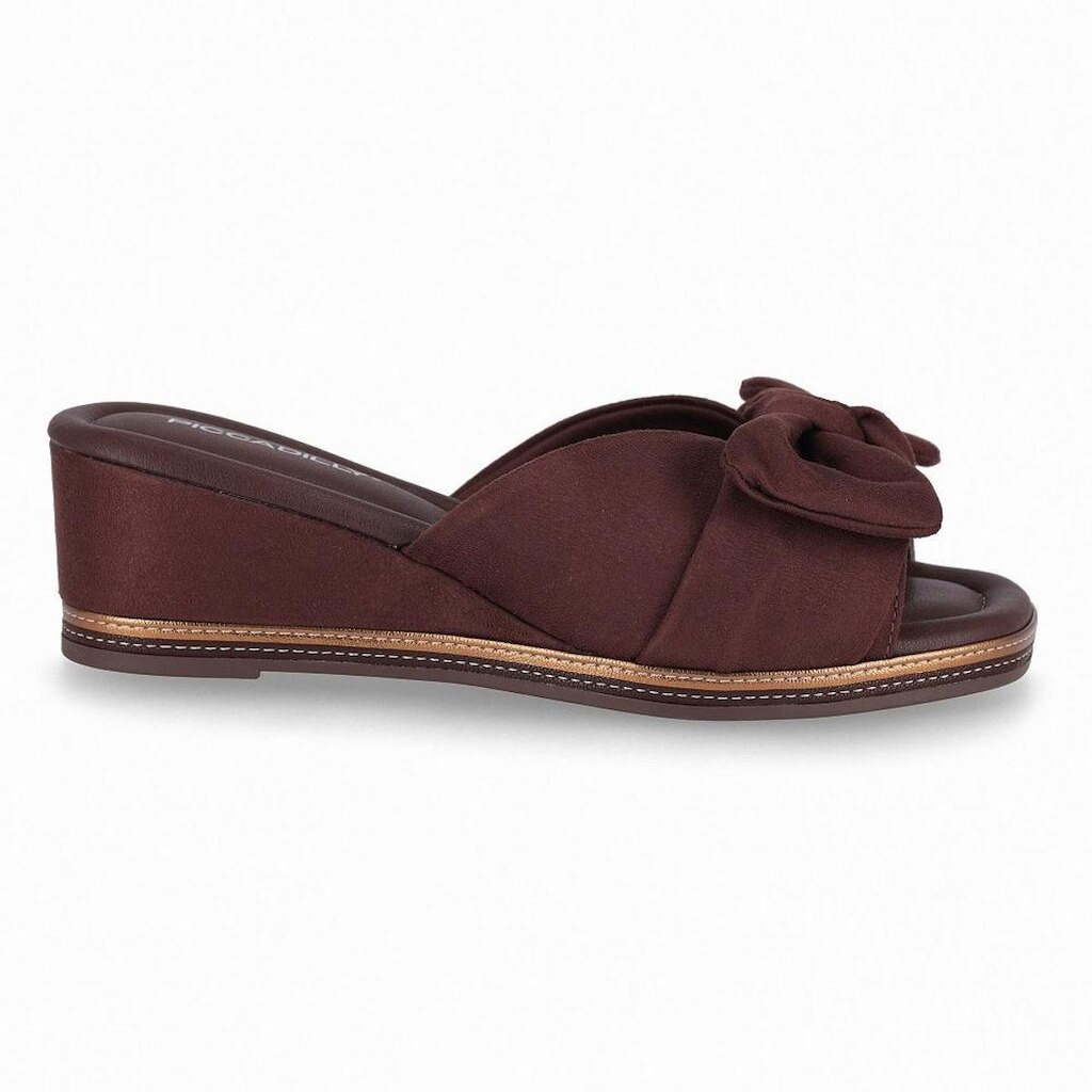 Tamanco Anabela Piccadilly 409073 Feminino - Marrom Cacau