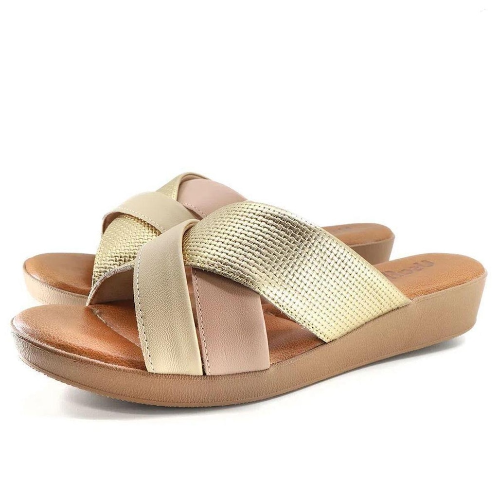 Tamanco Anabela Salto Baixo Usaflex Ag3917