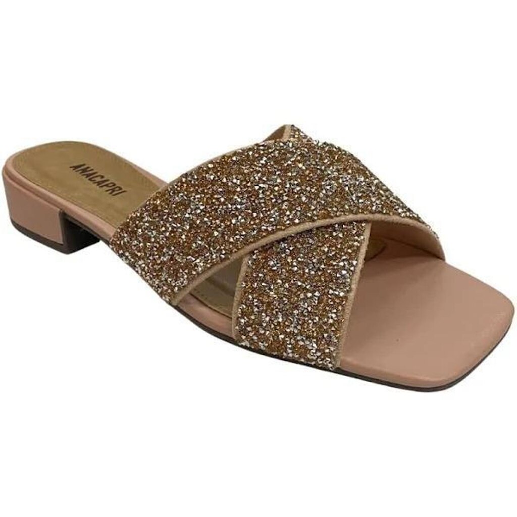 Tamanco Anacapri Nude rose com Brilho