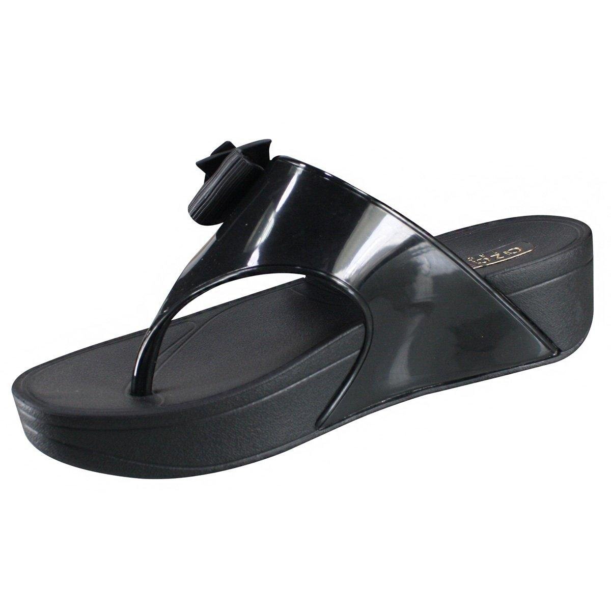 tamanco anabela azaleia tropical