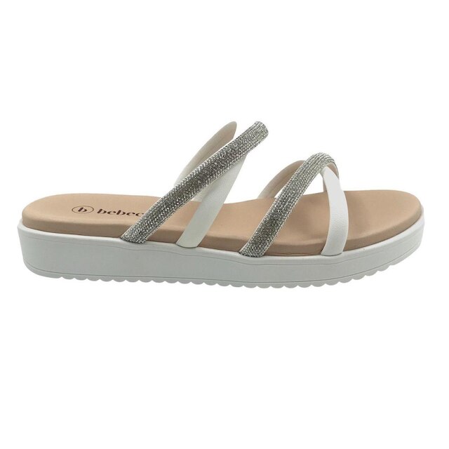 Tamanco Bebecê Flat Form com Strass 2289716