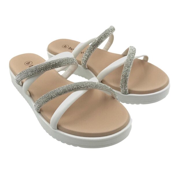 Tamanco Bebecê Flat Form com Strass 2289716