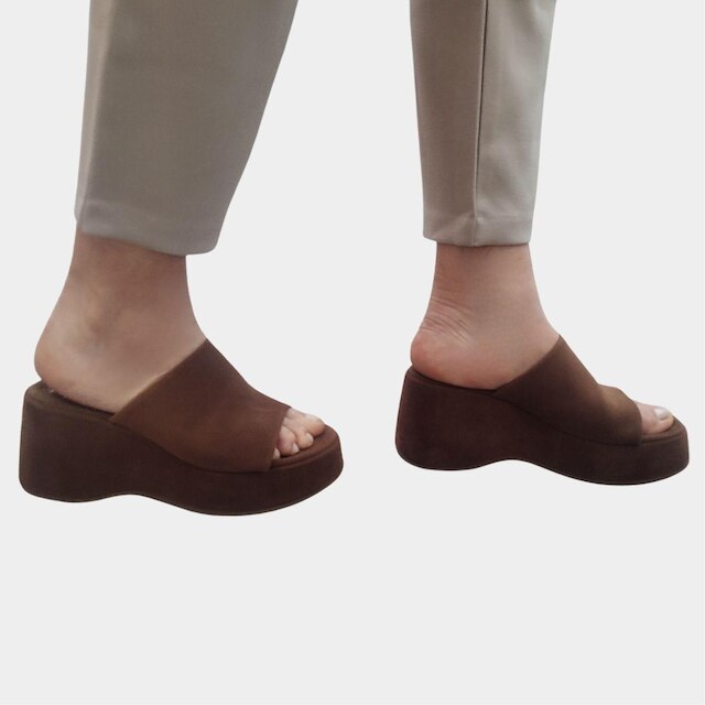 Tamanco Blanes Plataforma Salto Alto Anabela Confortável