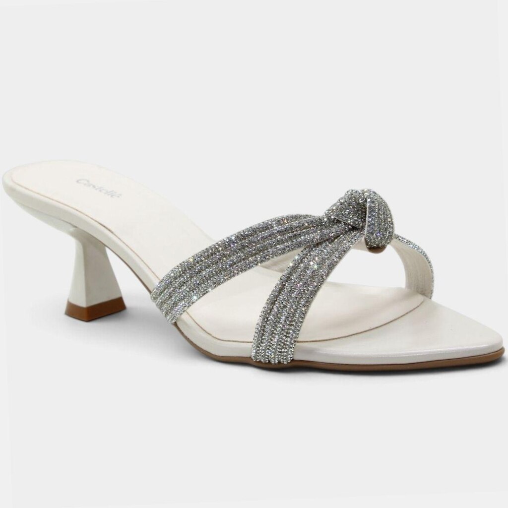 Tamanco Casteliê Detalhe Nó Feminino - Off White - 33