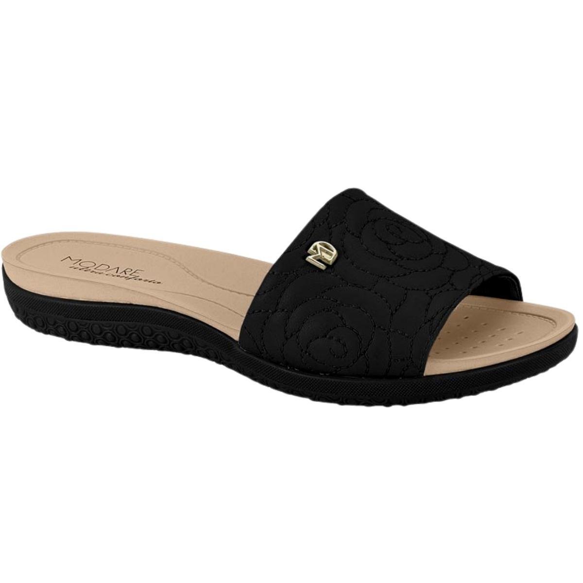Tamanco Chinelo Feminino Slide Ultra Conforto Modare 7125.243.18462 - Preto Menor preço em Tamanco Chinelo Feminino Slide Ultra Conforto Modare 7125.243.18462 - Preto