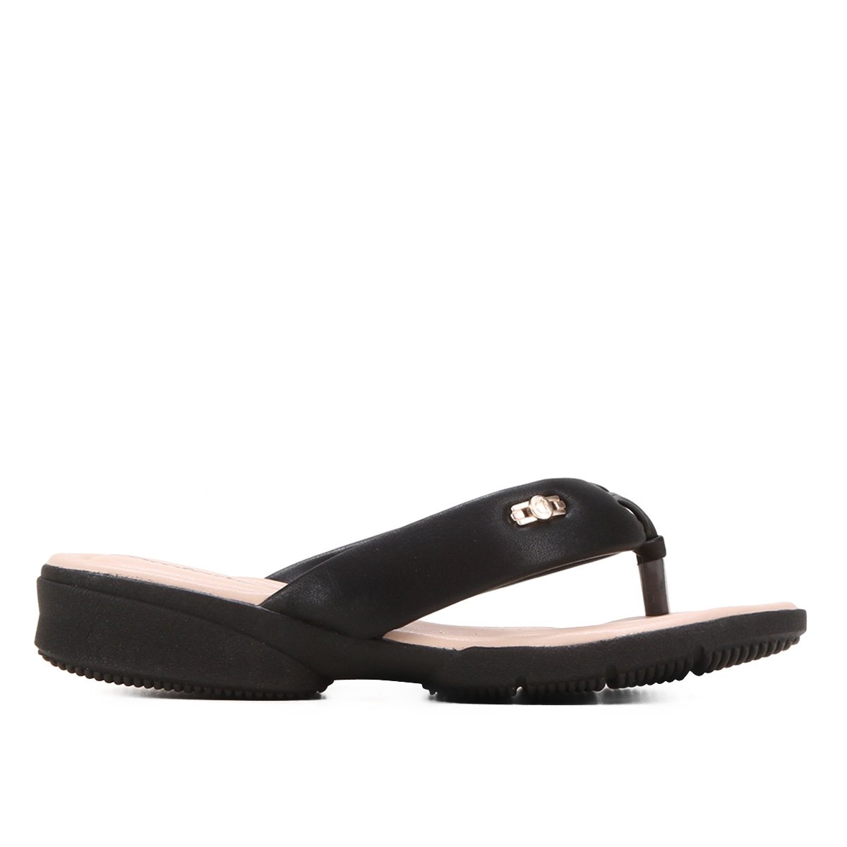 Tamanco Comfortflex Anabela Baixo Feminina - Preto Menor preço em Tamanco Comfortflex Anabela Baixo Feminina - Preto