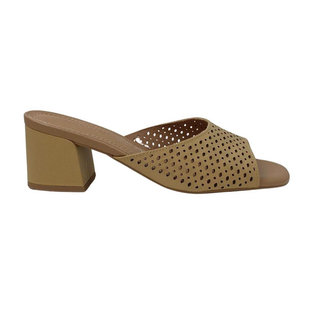 Tamanco Couro Usafelx Feminino UD09001 Creme