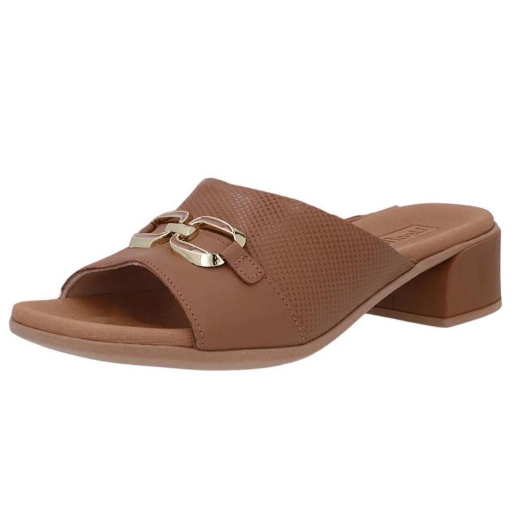 Tamanco Feminino Bico Quadrado Conforto Salto Baixo Usaflex