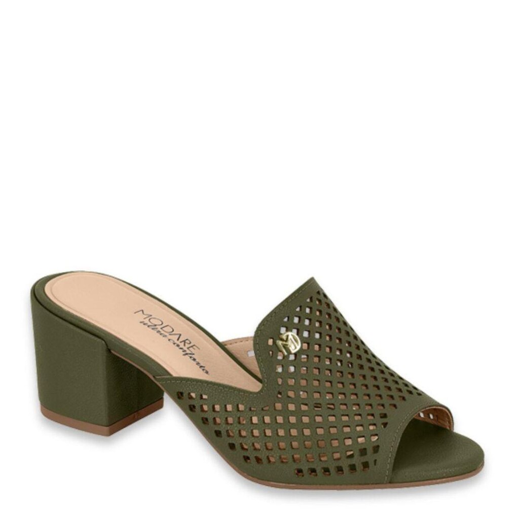 Tamanco Feminino Modare Salto Baixo Grosso Conforto 7109.475 - Creme Napa - 39