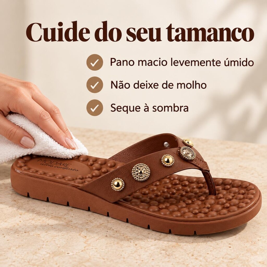 Tamanco Feminino Modare Ultraconforto de Dedo com Pedrarias