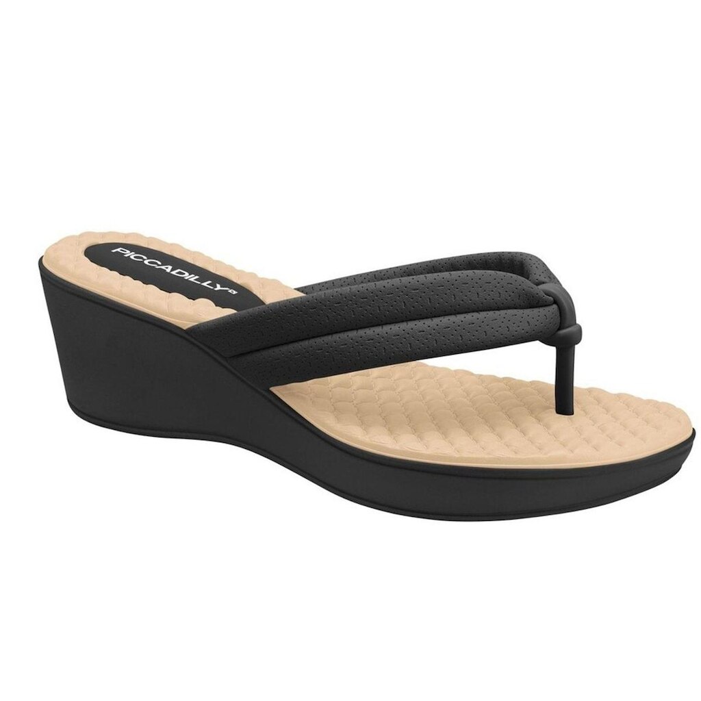 Tamanco Feminino Piccadilly Anabela Dedo Chinelo 540364