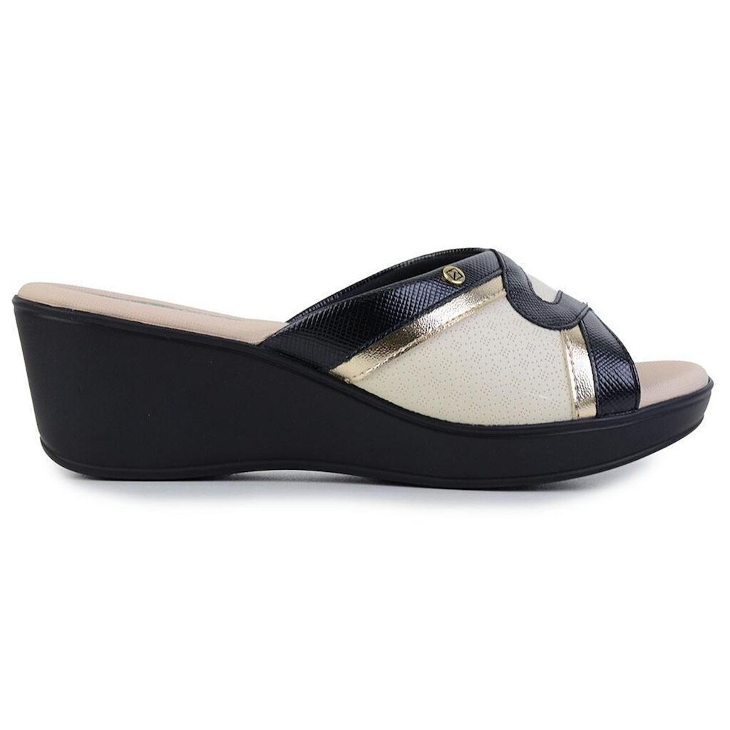 Tamanco Feminino Piccadilly Anabela Preto - 540437