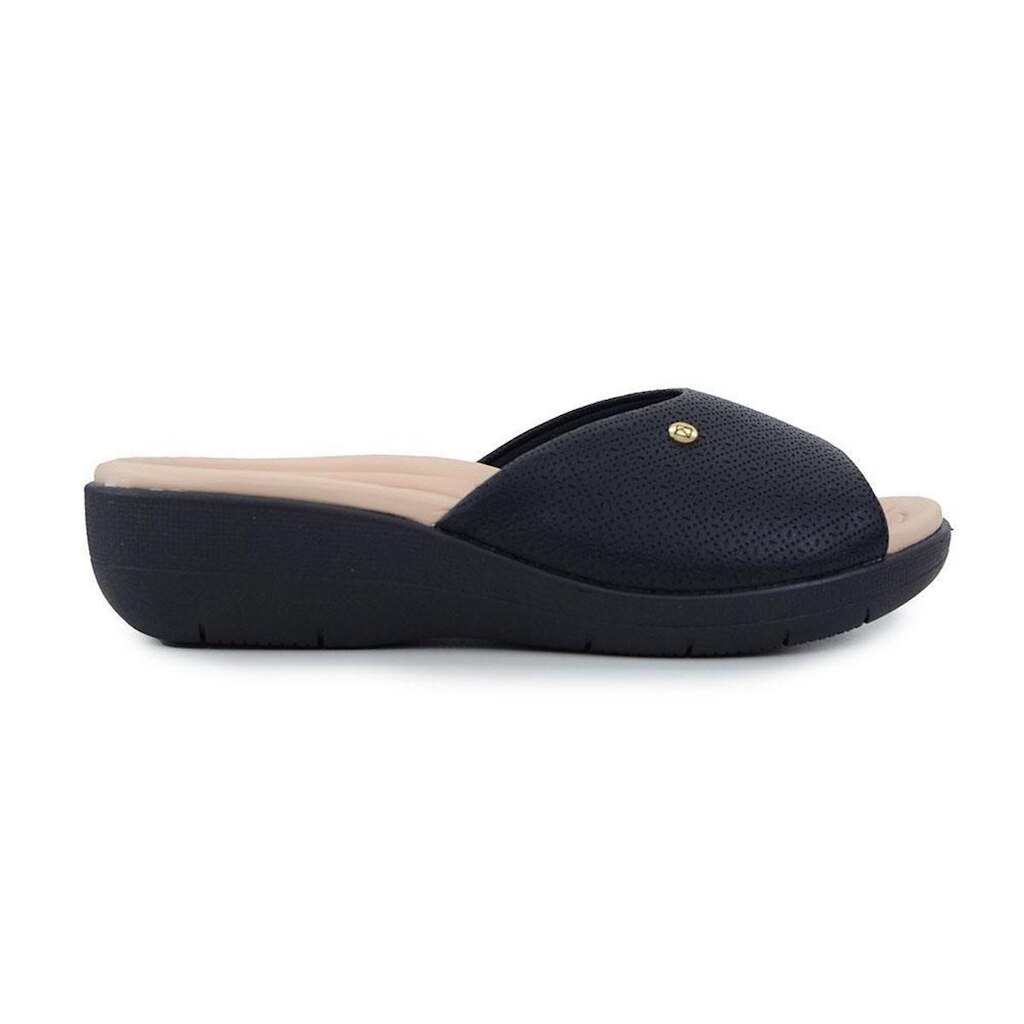 Tamanco Feminino Piccadilly Fascite Anabela Preto - 2390