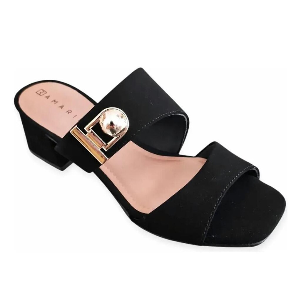 Tamanco Feminino Ramarim Nobuck Plus Preto 26-30205