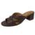 Tamanco Feminino Salto Médio Bloco Confortavel Leve Lia Line - Marrom