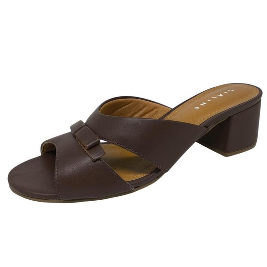 Tamanco Feminino Salto Médio Bloco Confortavel Leve Lia Line