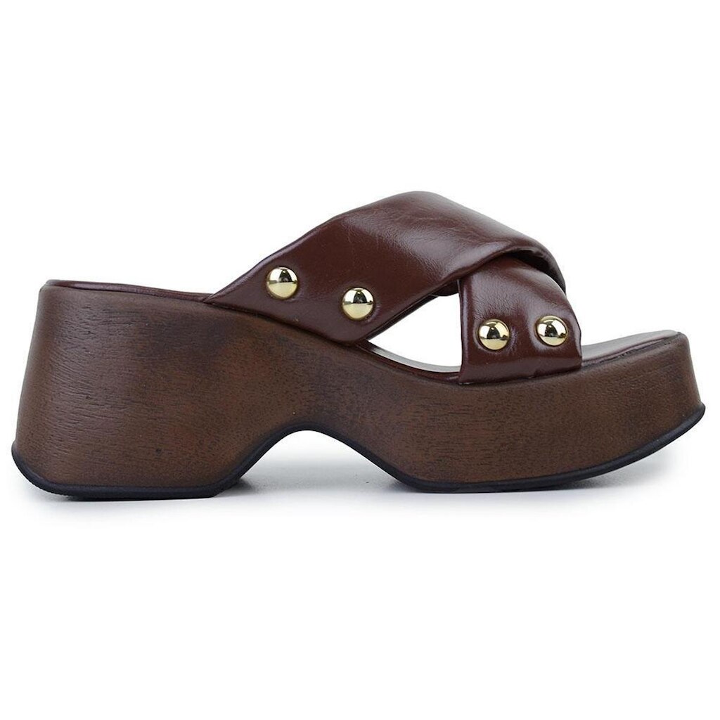 Tamanco Feminino Suzana Santos Aurora Terra Marrom - 5047
