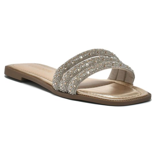 Tamanco Feminino Via Marte Metalizado Conforto 291-006-02